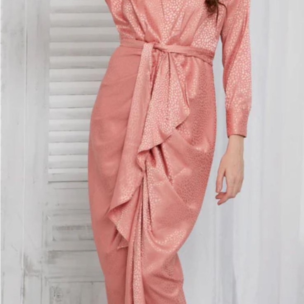 Elegant Pink Satin Dress